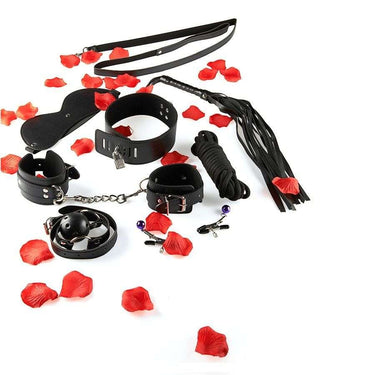 Kit BDSM per principianti con maschera, frusta e morsetti emozionanti